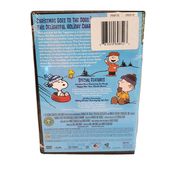Vintage Charlie Brown Christmas DVD I Want A Dog For Christmas NEW Peanuts - Picture 8 of 11